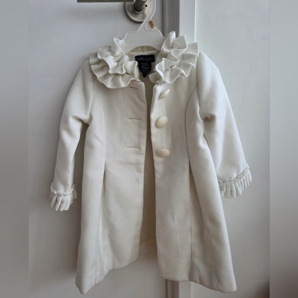 White Ruffled Coat - Picture 1 of 2